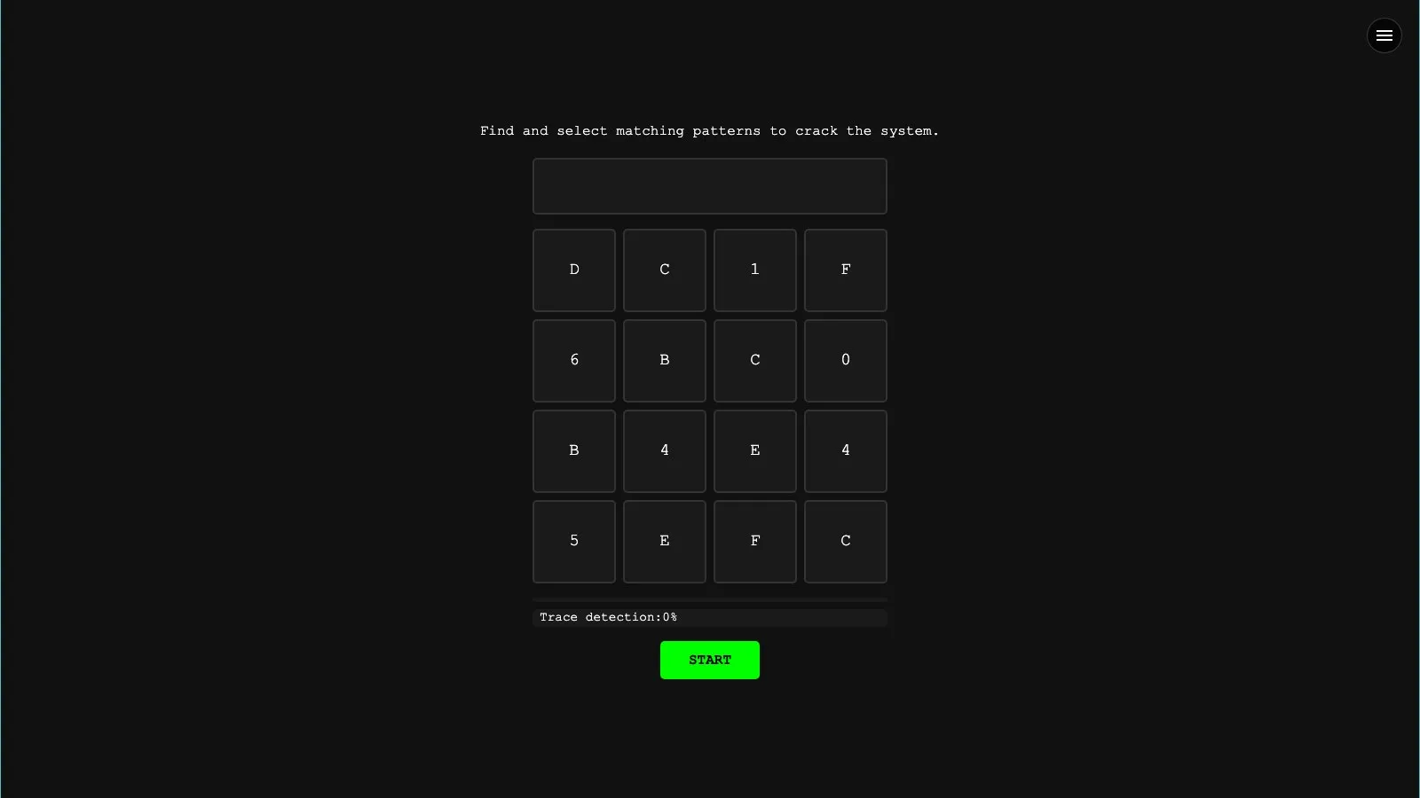 The hacking minigame